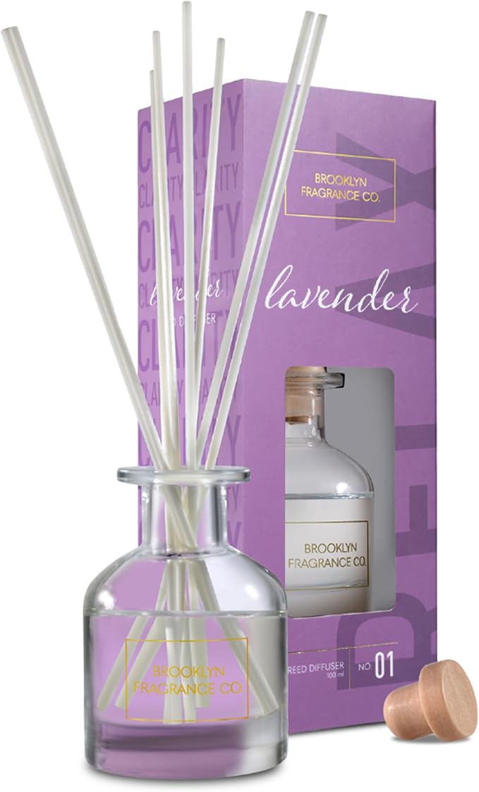 Brooklyn Fragrance Co. Aroma Diffuser - Long Lasting Premium Fragrance - Air freshener for Home Lavender scents - Fragrance Diffuser for a Large Room - 100ML