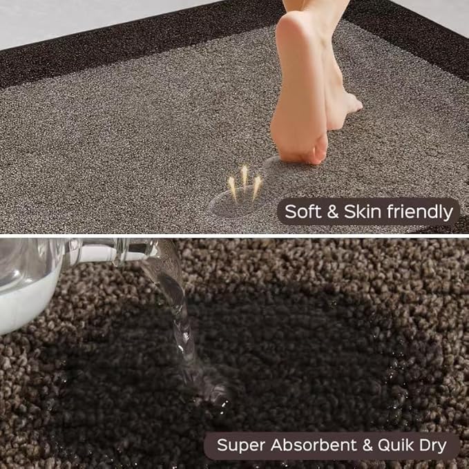 Machine Washable Kitchen Rug 32" x 84", Non Slip Kitchen Mat for Floor, Absorbent Entrance Runner Rug for Bedroom, Hallway, Bathroom, Door (Roll Packing)