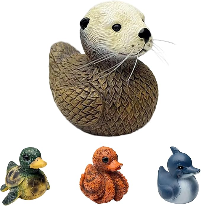 Whimsical Resin Shelf Sitter - 3 Inch Mini Decorative Sculpture for Office Desk Kitchen Living Room School - Creative Tabletop Ornament Gift with Exquisite Detailing (Seals)