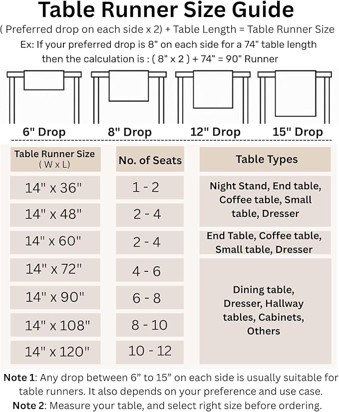 Solino Home Linen Light Natural Table Runner 156 Inches Long - Athena, 100% Pure Linen Dining Table Runner 14 x 156 Inch for Fall, Autumn, Thanksgiving
