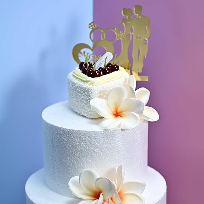 Birthday Gifts for Women 10pcs Gradient Orange Flowers PU Real Touch Flowers Hawaiian Plumeria Frangipani Artificial Flowers for DIY Birthday Gifts Wedding Gifts Home Decor Table Centerpiece