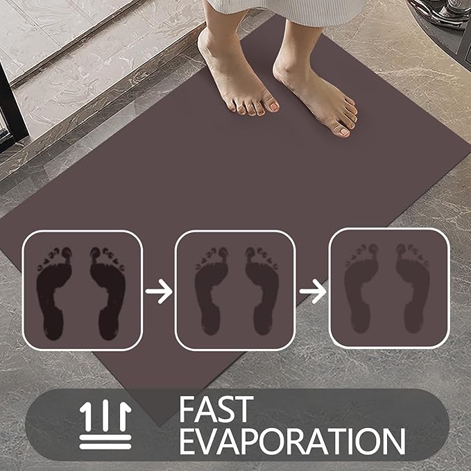 Ultra Thin Door Mat Indoor Entrance, 1/10 in Thin Door Mats for Inside Entry, Non-Slip Rubber Backing Washable Doormat, Fade Resistant, Absorbent, Low Profile Dirt Trapper, 30"X17",Coffee