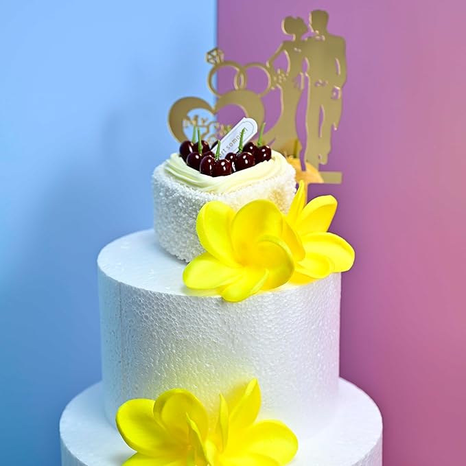 Birthday Gifts for Women 10pcs Yellow Flowers PU Real Touch Flowers Hawaiian Plumeria Frangipani Artificial Flowers for DIY Birthday Gifts Wedding Gifts Home Decor Table Centerpiece