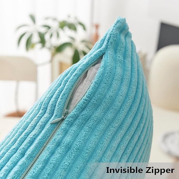 Home Brilliant Rectangle Pillow Covers 12x20 Teal, Decorative Lumbar Pillow Cover for Couch Bench Outdoor Furniture, 12 x 20 inch, Teal