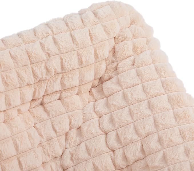 HollyHOME X-Large Saucer Chair, Comfy Oversized Folding Chair, Faux-Fur Reading Chair for Teens, Adults, Foldable Accent Chair, Metal Lounge Chair for Living Room, Bedroom, Dorm, Grid Champagne Pink