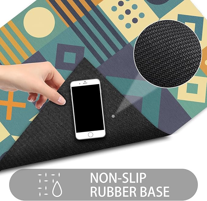 Ultra Thin Door Mat Indoor Entrance, 1/10 in Thin Door Mats for Inside Entry, Non-Slip Rubber Backing Washable Doormat, Fade Resistant, Absorbent, Low Profile Dirt Trapper, 30"X17"