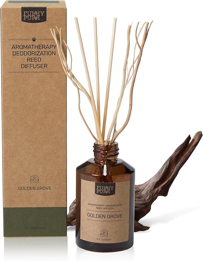 Pet-Safe Reed Diffuser - Gentle Fragrance for Pets, Long-Lasting Aroma, IFRA Certified | Alcohol & Preservative-Free