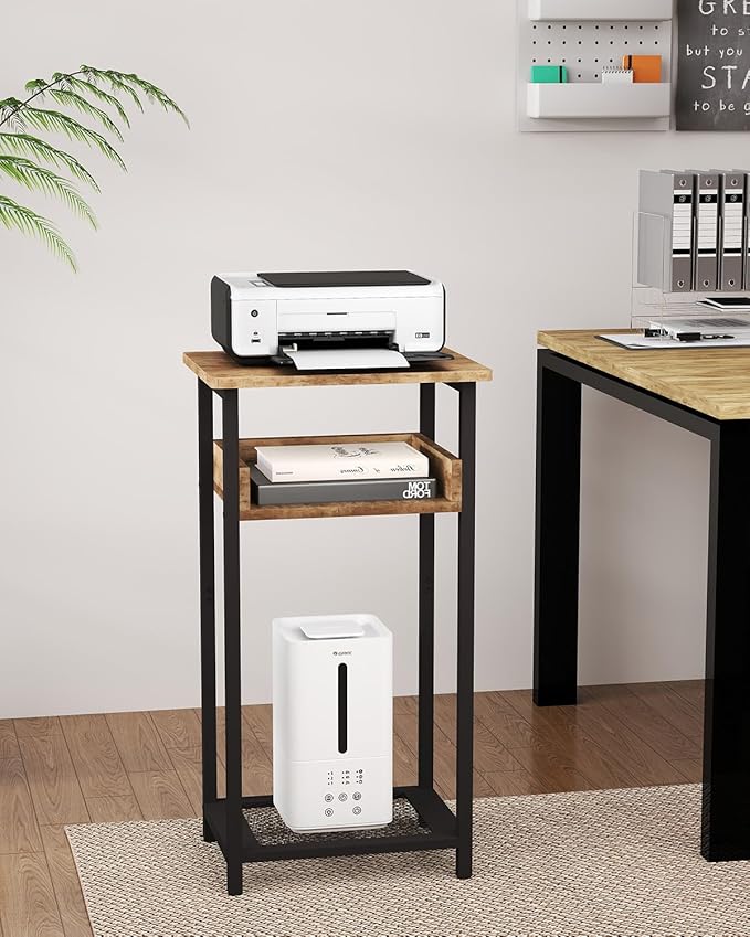 Tall Side Table Set of 2, 30 inch High End Table, Small Entryway Table, Bedside Table for Living Room, Bedroom, Office, Greige