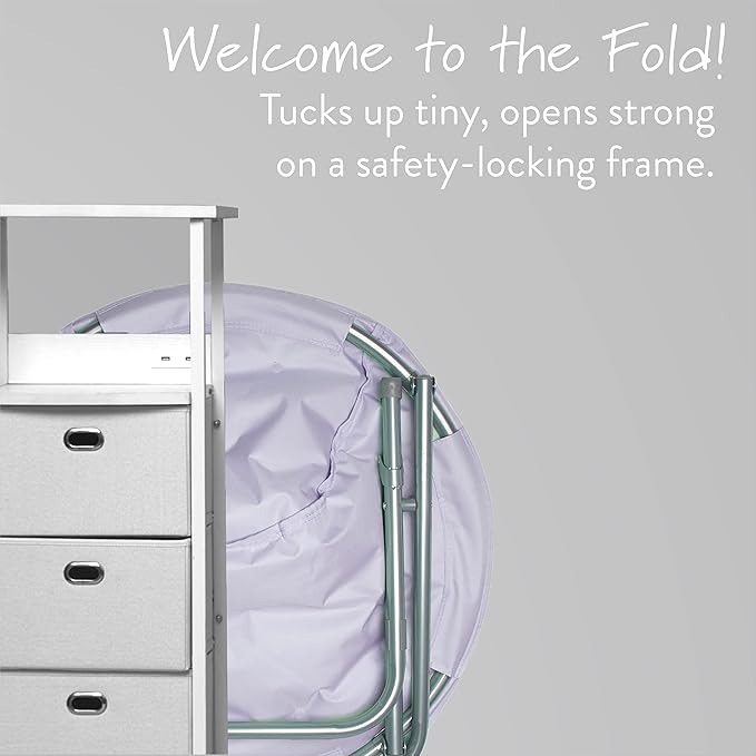 Urban Lifestyle Micromink Foldable Saucer Chair, Lavender