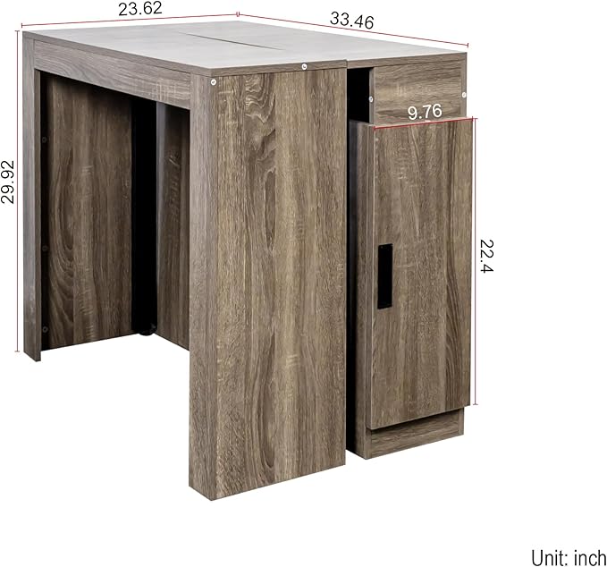 24"-118" Extendable Dining Table with Storage for 2-12 People, Modern Space-Saving Extra Long Wood Folding Table with USB & AC Outlets, Multifunctional Conference Meeting Desk, Oak