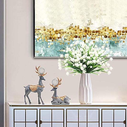 10 Bundles Artificial Flowers Outdoor UV Resistant Fake Plants Indoor Outside Hanging Planter Home Garden Decor