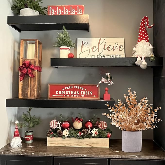 2 Pack Gold Eucalyptus Small Fake Plants Potted Artificial Plants for Christmas Decorations Shelf Desk Home Farmhouse Room Coffee Table Bathroom Decor