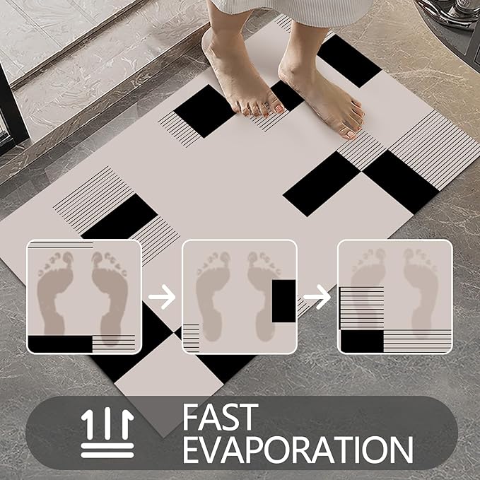 Ultra Thin Door Mat Indoor Entrance, 1/10 in Thin Door Mats for Inside Entry, Non-Slip Rubber Backing Washable Doormat, Fade Resistant, Absorbent, Low Profile Dirt Trapper, 30"X17"