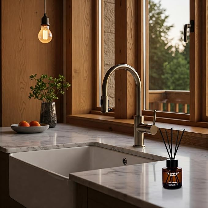 Lush Orchard Aromatherapy Diffuser – Reed Diffusers for Home with Apple, Orange, Long-Lasting Essential Oil Scent – 50ml