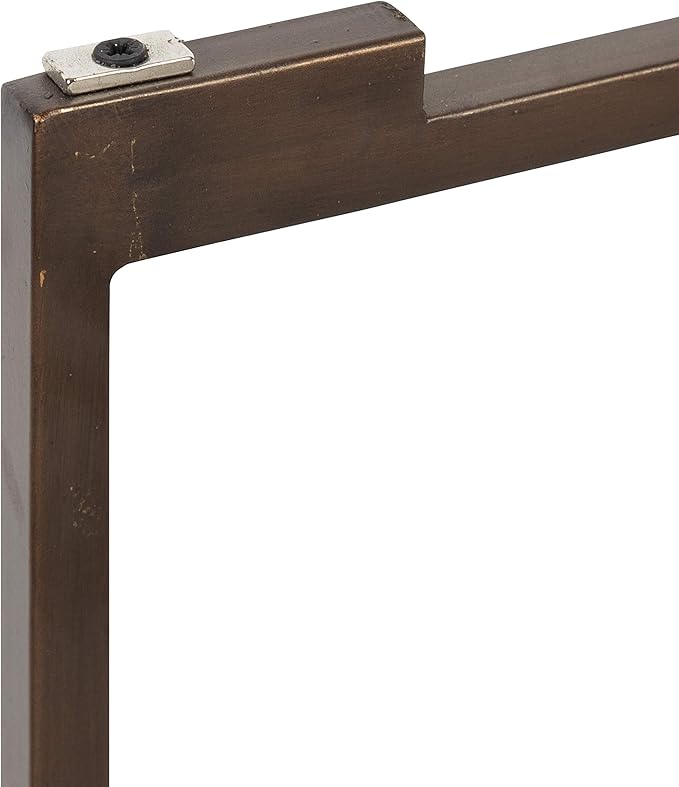 Kate and Laurel Celia Round Metal Foldable Accent Table with Mirror Tray Top, Bronze