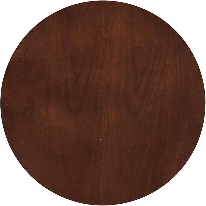 27" Round Coffee Table, Coffee Table for Living Room, Mid Century Modern Wood Coffee Table, Drum Accent Small Center Table, Walnut Wood Veneer