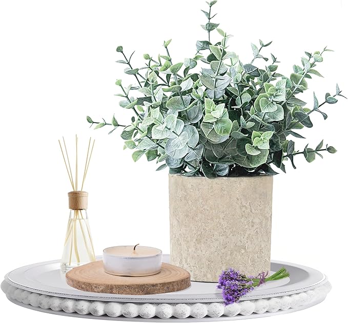 3 Pack Eucalyptus Fake Plants in Pot Artificial Plants Indoor Green Decor Small Faux Plants for Shelf Desk Home Bathroom Farmhouse Room Coffee Table Decor Greenery