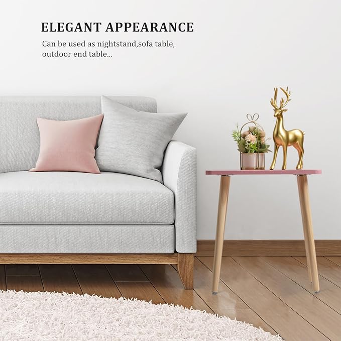 FORAOFUR Side Table Set of 2, Modern Side Table Accent Tables for Small Spaces, Wooden Home Decor, Easy Assembly