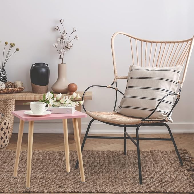 FORAOFUR Side Table, Small End Table Accent Table Living Room Bedroom Balcony Office, Modern Side Table Bedside Table Home Decor, Easy Assembly