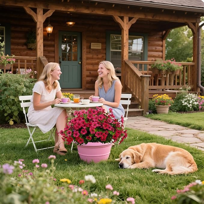 12 Bundles Artificial Flowers for Outdoor Indoor Fake Flowers UV Resistant Artificial Outdoor Flowers Fake Plants Beautiful Faux Flower for Porch Garden Home Patio Decor Home Wedding (Rose Red)