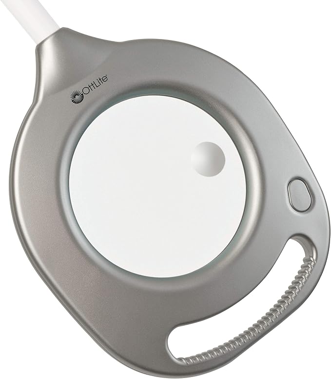 OttLite 43828C 2-in-1 LED Mag Floor and Table Lamps, 4.69" x 15.38" x 17.38", Silver