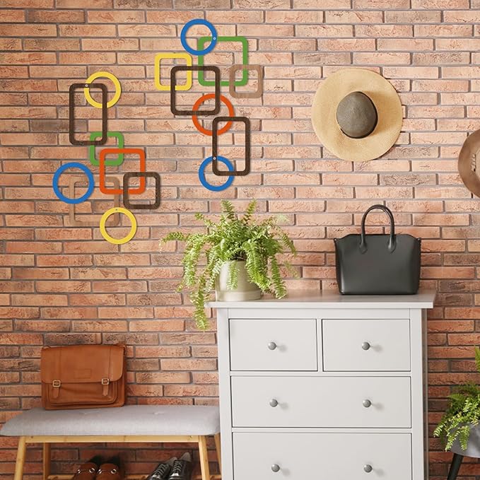 2 Pcs Metal Abstract Wall Decor, Minimalist Lines Wall Hanging Art Painting, Modern Geometric Black Wall Sculpture Suitable for Home Office, Hotel Living Room, Bedroom and other Home Decoration