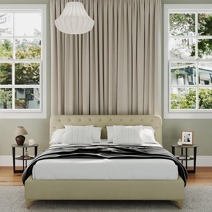 Small End Table Set of 2, Round Side Tables with 2-Tier Open Storage, Coffee Table for Living Room, Apartment, Home Office, Small Spaces, Grey