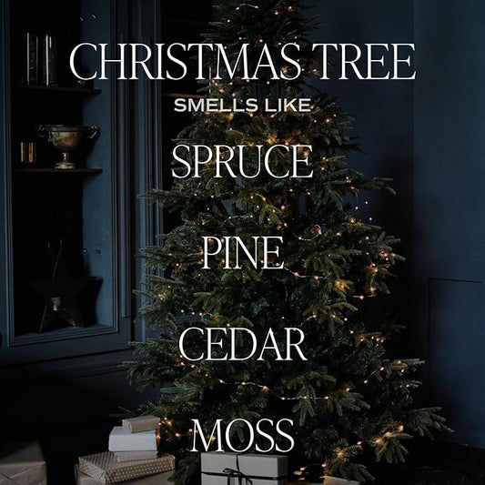 Sweet Water Decor Christmas Tree Reed Diffuser Set - Spruce, Pine Needles, Cedar, and Moss Scented Diffusers - Scent Diffusers for Home, Long Lasting Fragrance, Made in The USA