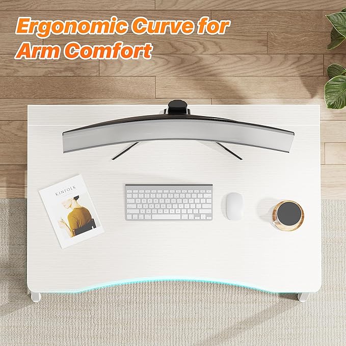 Huuger Folding Desk for Small Spaces, 31.5 Inch Foldable Computer Table, for Home Office, Study, Bedroom, Dorm, Space Saving, Small Writing Work Office Computer Desk, Easy to Fold, White