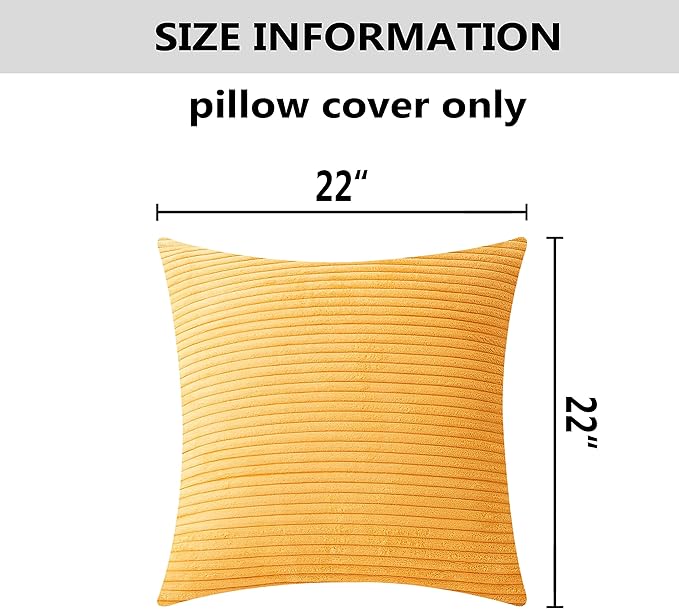 Home Brilliant 22x22 Throw Pillow Covers Spring Pillow Covers Decorative Set of 2 Accent Pillows for Couch Bench Sofa Fall Winter Decor, 22 x 22 Inch, Sunflower Yellow