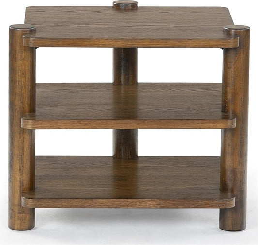 SAFAVIEH Couture Collection Edisyn Medium Oak 3-Shelf Accent Table