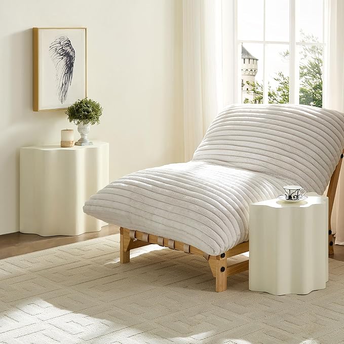 KEVINSPACE End Tables Set of 2, Small Coffee Table Modern SideTable with Non-Slip Feet, Fiberglass Accent Tables for Small Spaces Living Room Bedroom Balcony Office Assembled