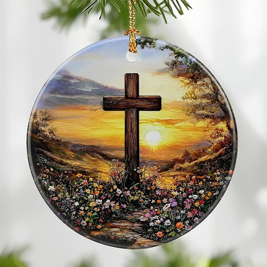 Christmas Ornament, Christian Cross Ornaments, Xmas Decor, Christmas Tree Ornaments, Xmas Decorations for Tree, Holiday Ornament, Gift Ideas, Christian Gifts, Religious Gifts