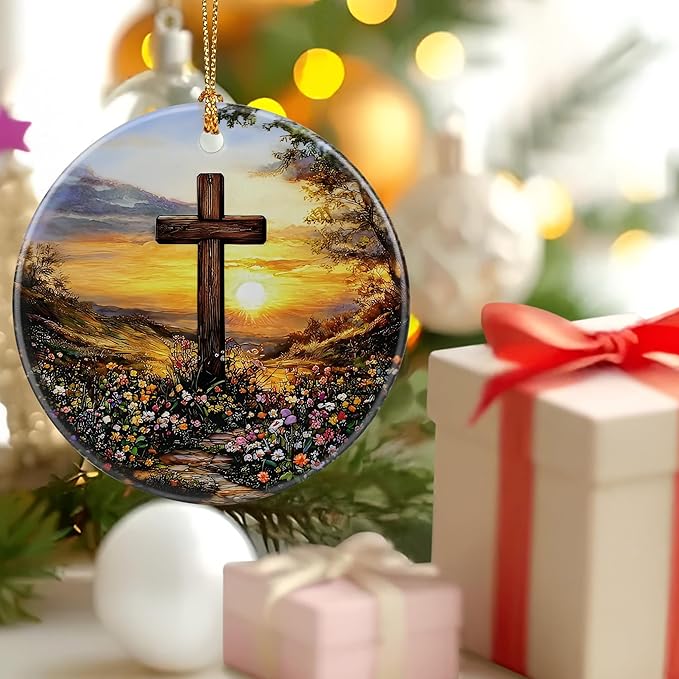 Christmas Ornament, Christian Cross Ornaments, Xmas Decor, Christmas Tree Ornaments, Xmas Decorations for Tree, Holiday Ornament, Gift Ideas, Christian Gifts, Religious Gifts