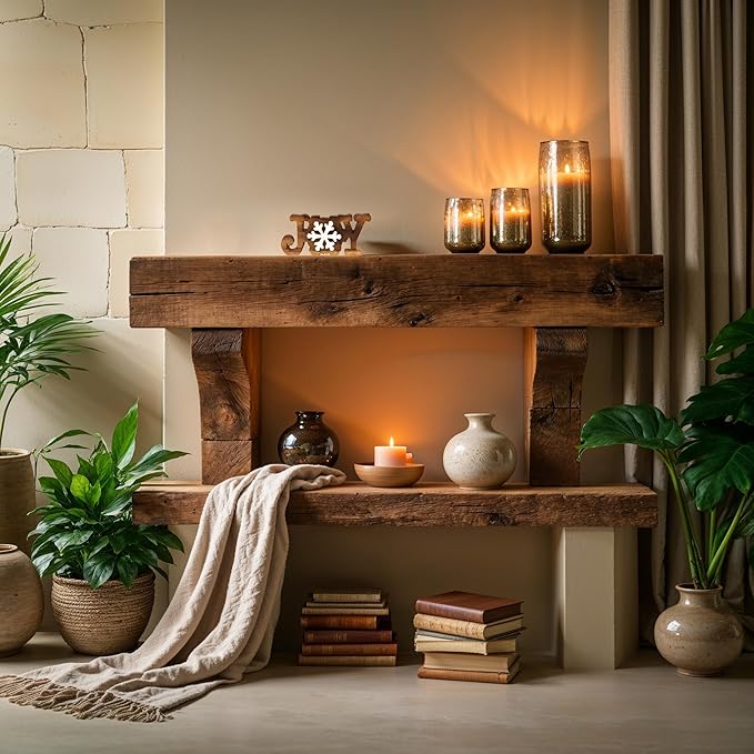 Decozen Living Room Decor: Handcrafted Joy Sign Letters Centerpiece - Bedroom, Indoor Coffee Table, House, Dining Room, Farmhouse & Kitchen Decor, Housewarming Gifts and Accessories - Solid Wood