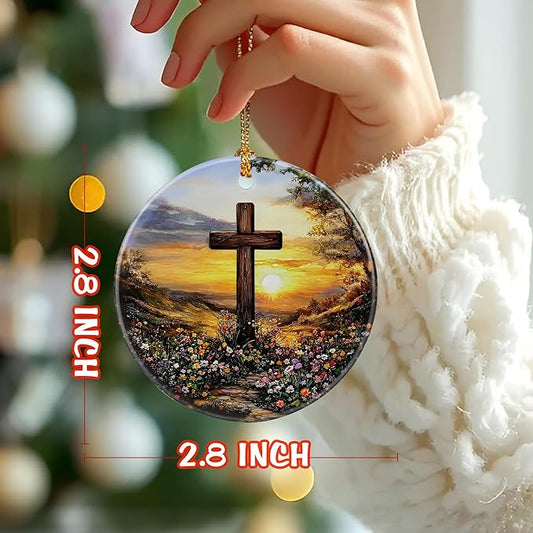 Christmas Ornament, Christian Cross Ornaments, Xmas Decor, Christmas Tree Ornaments, Xmas Decorations for Tree, Holiday Ornament, Gift Ideas, Christian Gifts, Religious Gifts