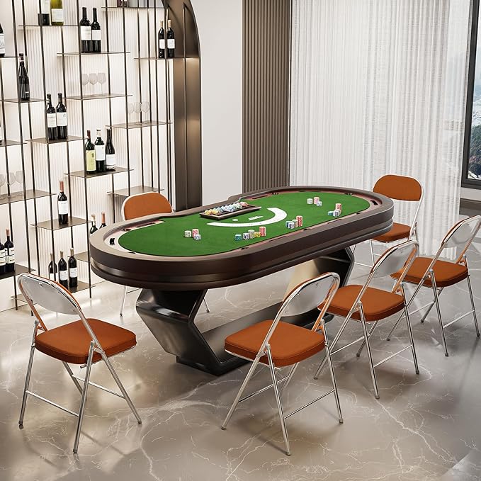 VINGLI 6 Pack Folding Chairs with Padded Seat & Backrest, Metal Frame, Durable Corduroy Fabric, 350 lbs Capacity, Set of 6, Orange – Ideal for Weddings, Parties, Office Events