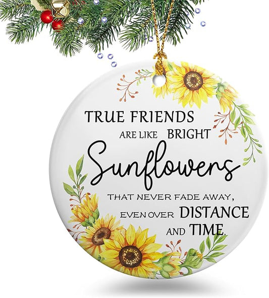 Friendship Gifts for Women Friends Best Friends Christmas Ornaments Gifts 2025,Friendship Christmas Ornament for Women Men Friends Female, Sister,Keepsake Christmas Tree Decoration Ceramic Ornaments