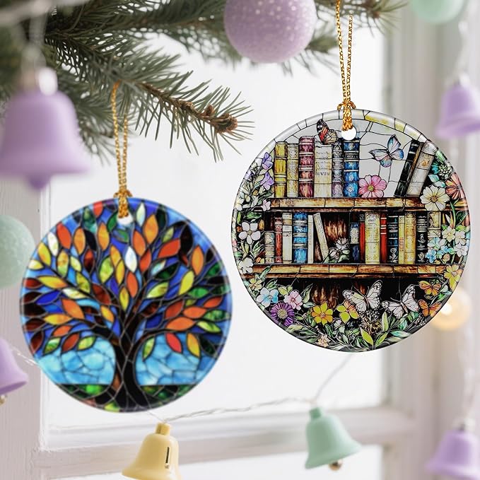 Enchanting Book Christmas Ornaments: Christmas Tree Ornaments & Holiday Decor – Perfect Holiday Presents & Gift Ideas for Friends, Coworker, Family, Book Lover, and Literary Lover