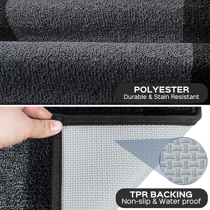 Machine Washable Runner Rug 32" x 96", Non Slip Kitchen Mat for Floor, Absorbent Entryway Rug for Kitchen, Bedroom, Living Room, Hallway, Door (Roll Packing)