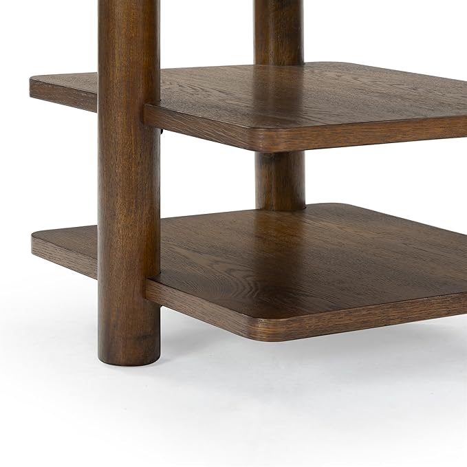 SAFAVIEH Couture Collection Edisyn Medium Oak 3-Shelf Accent Table