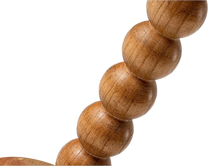 LONYKE Rustic Wood Drink Table, Round Martini Table Farmhouse Pedestal End Table with Base for Small Space Living Room, Bedroom, Natural Wood