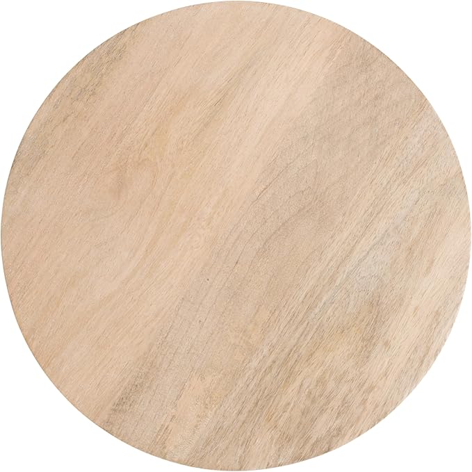 Kate and Laurel Jakob Modern Wooden Round Side Table, 12 x 24, Light Natural, Circle Pedestal Table for Use as Bedroom Nightstand, Indoor Plant Stand, or Decorative Living Room Table