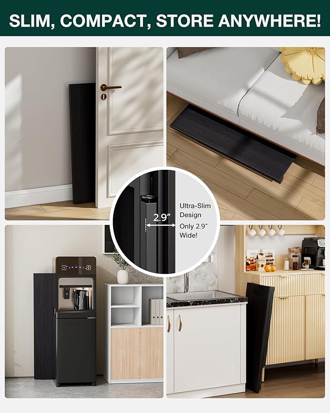 Frylr Small Folding Computer Desk – Portable 35.8 Inch Foldable Laptop Table, Collapsible and Compact for Easy Storage and Fast Setup, Lightweight for Small Spaces, Craft and Study Use,Charcoal Wenge