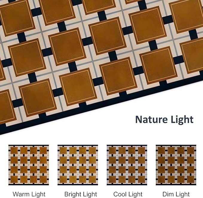 Ultra Thin Door Mat Indoor Entrance, 1/10 in Thin Door Mats for Inside Entry, Non-Slip Rubber Backing Washable Doormat, Fade Resistant, Absorbent, Low Profile Dirt Trapper, 30"X17",Khaki Checkered