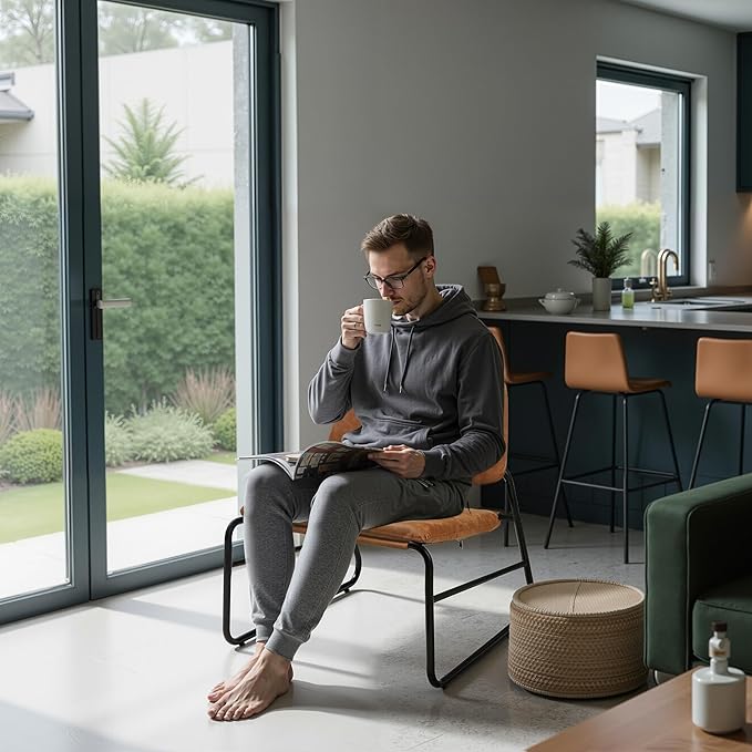 DAICO Modern Accent Chair Comfy Living Room Chair Armless Sling Accent Chairs Upholstered Side Sitting Chairs with Metal Frame for Office Reception Reading Bedroom Waiting Room, Camel