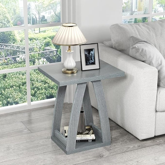 End Tables Living Room Set of 2. Side Tables Living Room. Side Table Beside Sofa. Modern End Table for Home. Slate Grey End Tables Set of 2