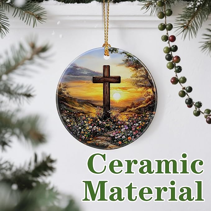 Christmas Ornament, Christian Cross Ornaments, Xmas Decor, Christmas Tree Ornaments, Xmas Decorations for Tree, Holiday Ornament, Gift Ideas, Christian Gifts, Religious Gifts