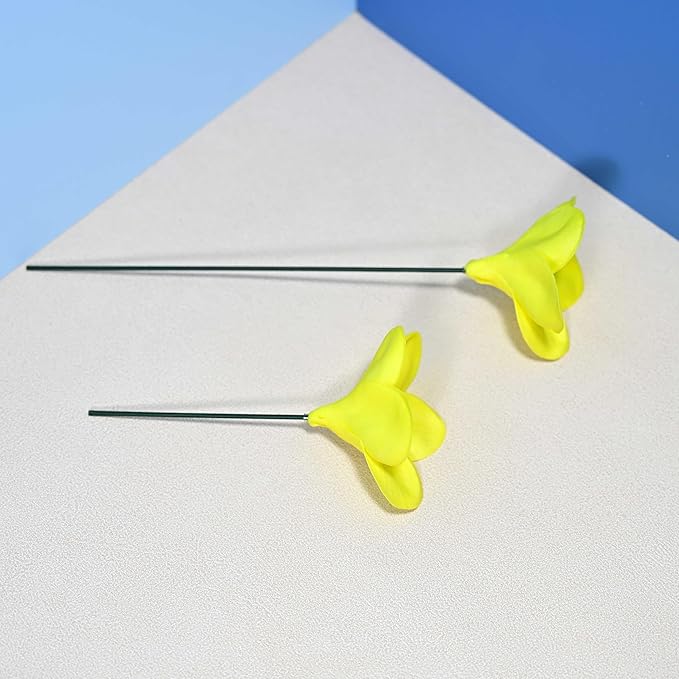 Birthday Gifts for Women 10pcs Yellow Flowers PU Real Touch Flowers Hawaiian Plumeria Frangipani Artificial Flowers for DIY Birthday Gifts Wedding Gifts Home Decor Table Centerpiece