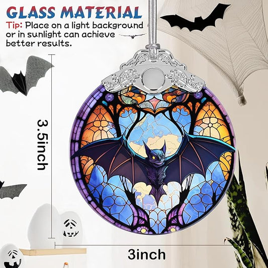 Christmas Ornament, Stained Glass Ornament, Christmas Decorations for Tree, Holiday Ornament, Unique Gift Idea - Evil Bat